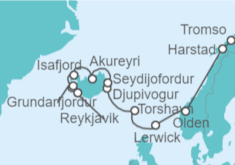 Itinerario del Crucero Noruega, Reino Unido, Islandia - NCL Norwegian Cruise Line