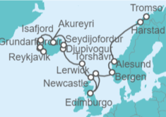 Itinerario del Crucero Noruega e Islandia - NCL Norwegian Cruise Line