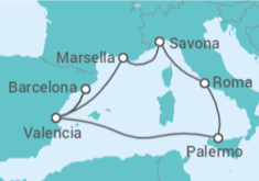 Itinerario del Crucero España, Italia, Francia - Costa Cruceros