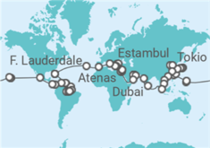 Itinerario del Crucero Vuelta al mundo  Holland America - Holland America Line