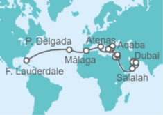 Itinerario del Crucero Desde Dubai (EAU) a Fort Lauderdale (Miami) - Holland America Line