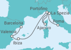 Itinerario del Crucero España, Italia, Córcega  - Celebrity Cruises