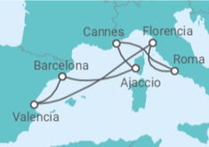 Itinerario del Crucero Francia, Italia, España - Celebrity Cruises