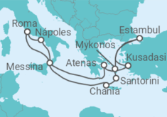 Itinerario del Crucero Italia, Grecia, Turquía - Celebrity Cruises