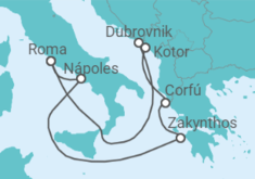 Itinerario del Crucero Croacia, Montenegro, Grecia, Italia - Celebrity Cruises