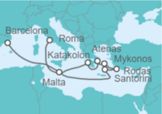 Itinerario del Crucero Islas Griegas y Malta  - Celebrity Cruises