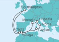 Itinerario del Crucero España, Italia, Francia - Celebrity Cruises