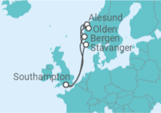 Itinerario del Crucero Noruega - Celebrity Cruises