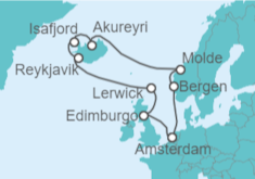 Itinerario del Crucero Islas del Norte - Holland America Line