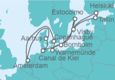 Itinerario del Crucero Dinamarca, Alemania, Estonia, Rusia, Finlandia, Suecia - Holland America Line