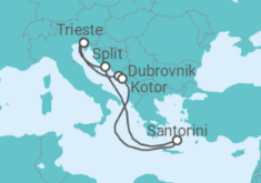 Itinerario del Crucero Croacia, Montenegro, Grecia - Holland America Line