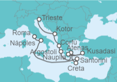 Itinerario del Crucero Desde Civitavecchia (Roma) a Trieste (Italia) - Holland America Line