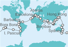 Itinerario del Crucero Vuelta al mundo  Costa Cruceros - Costa Cruceros
