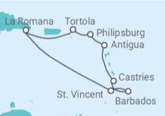 Itinerario del Crucero Rep. Dominicana, Antillas, Islas Vírgenes - Costa Cruceros