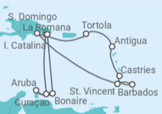Itinerario del Crucero La magia del Caribe - Costa Cruceros