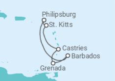 Itinerario del Crucero Antillas - MSC Cruceros
