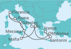 Itinerario del Crucero Islas Griegas e Italia - NCL Norwegian Cruise Line