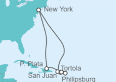 Itinerario del Crucero República Dominicana y Tórtola - NCL Norwegian Cruise Line