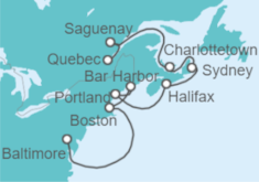 Itinerario del Crucero Canadá y Nueva Escocia - NCL Norwegian Cruise Line