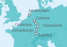 Itinerario del Crucero Tesoros del Rin I - Crucemundo
