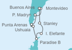 Itinerario del Crucero Uruguay, Argentina, Chile - NCL Norwegian Cruise Line