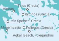 Itinerario del Crucero Grecia - Ponant
