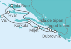 Itinerario del Crucero Encantos de Croacia - Ponant