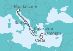 Itinerario del Crucero Grecia TI - MSC Cruceros