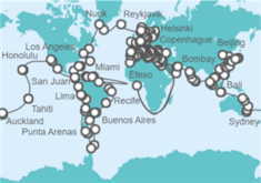 Itinerario del Crucero Vuelta al Mundo  Royal Caribbean - Royal Caribbean