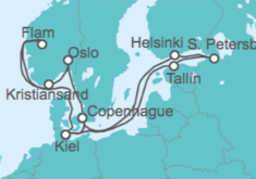 Itinerario del Crucero Noruega, Alemania, Dinamarca, Finlandia, Rusia, Estonia - MSC Cruceros