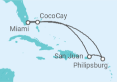Itinerario del Crucero Saint Maarten, Islas Vírgenes - EEUU - Royal Caribbean