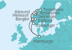 Itinerario del Crucero Noruega - AIDA