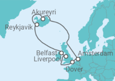 Itinerario del Crucero Islandia, Reino Unido - Royal Caribbean