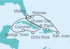 Itinerario del Crucero Bahamas, Puerto Rico, Estados Unidos (EE.UU.), México, Islas Caimán, Jamaica - MSC Cruceros
