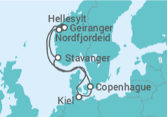 Itinerario del Crucero Dinamarca, Noruega - Costa Cruceros