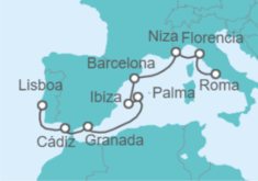 Itinerario del Crucero De Civitavecchia (Roma) a Lisboa - NCL Norwegian Cruise Line