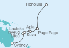 Itinerario del Crucero De Sydney a Honolulu - Celebrity Cruises