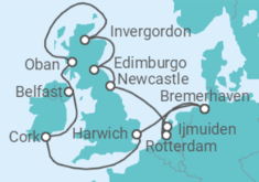 Itinerario del Crucero Holanda, Reino Unido, Irlanda - Costa Cruceros
