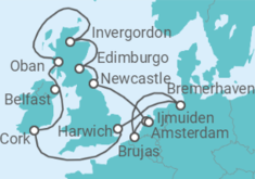 Itinerario del Crucero Gran Bretaña al completo - Costa Cruceros