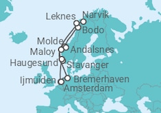 Itinerario del Crucero Círculo Polar  - Costa Cruceros
