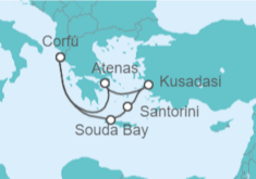 Itinerario del Crucero Grecia, Turquía - AIDA