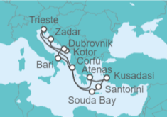 Itinerario del Crucero Mar Adriático  - AIDA
