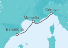Itinerario del Crucero Francia, Italia TI - MSC Cruceros