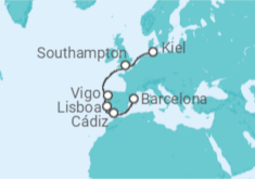 Itinerario del Crucero España, Portugal, Reino Unido TI - MSC Cruceros