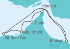 Itinerario del Crucero Rascacielos y aguas cristalinas - MSC Cruceros