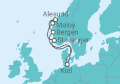 Itinerario del Crucero Fiordos de Noruega - MSC Cruceros