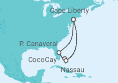 Itinerario del Crucero Estados Unidos y Bahamas - Royal Caribbean