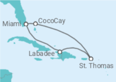 Itinerario del Crucero Islas Vírgenes, Haití y CocoCay - Royal Caribbean