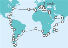 Itinerario del Crucero Vuelta al mundo 2023 Costa Cruceros - Costa Cruceros