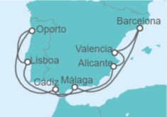 Itinerario del Crucero España, Portugal - Celebrity Cruises